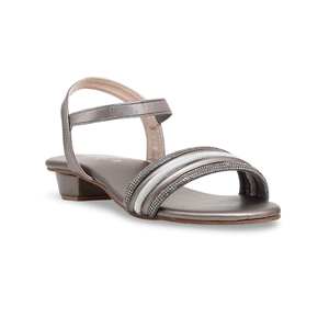 Sandalia de tacón FN5797 gris estilo elegante para mujer - Product Image 2
