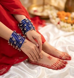 New Arrival Professional Handcrafted Silver Plated Pearl Kashmiri Ghungaro <b>Bangles</b> Churiyan Sets Trendy <b>Indian</b> Wedding - Product Image 2