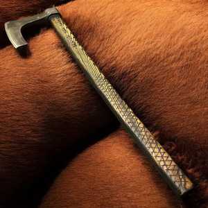 Hot Selling Handmade Wholesale Builder's Hatchet DIY Grade High Carbon Steel Blade Wooden <b>Handle</b> Leather Sheath OEM Kitchen Use - Product Image 2