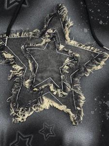 Heavy Cotton Fleece Hoodies Rhinestone Detail <b>Star</b> Applique Embroidery Streetwear Pullover Custom <b>Designer</b> Apparel - Product Image 6