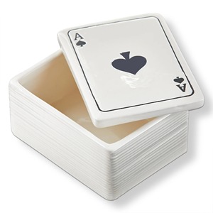 Caja de Almacenamiento de Cartas de Póker de Resina con Diseño Moderno de As de Póker, Estilo Clásico para Decoración de Sala de Estar - Product Image 2