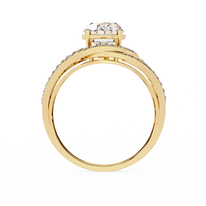 Anillos Clásicos de Compromiso, Boda y Aniversario en Oferta, Diamante Cultivado en Laboratorio con Corte Ovalado de 7CT, Certificado IGI, Anillo de Oro Sólido de 14K - Product Image 4