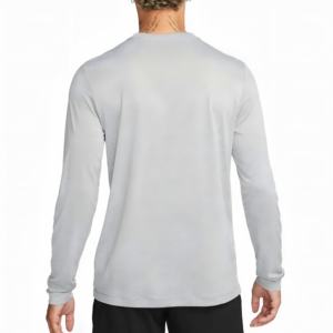 T-shirt en coton de qualité supérieure pour homme, coupe classique, manches longues, sans col, motif tricoté doux, vente en gros de vêtements pour homme - Product Image 2