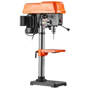 Trapano a Colonna da Banco 530-3140 RPM a Velocità Variabile con Tavolo Inclinabile 0-45 Gradi, 10 Pollici, 0.8 HP, 600W, 5 Amp - Product Image 1