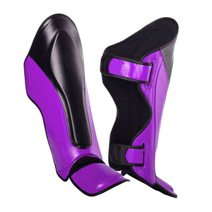 Espinilleras de Boxeo MMA con Logotipo Personalizado, Cierre de Velcro y Cuero, Diseño Ligero para Entrenamiento - Product Image 1