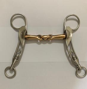 Bocado de Cobre de Alta Calidad con Doble Articulación, Tipo Losango, Estilo Islandés, Eslabón Ovalado, Logotipo Personalizado, Marca Privada, Personalizable, para Caballos, Equitación y Esquí - Product Image 1