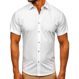 Chemise 100% Coton pour Homme, Couleur Unie, Haute Qualité, Manches Courtes, Vente en Gros, Prix Abordable, Tendance, Décontractée, Formelle, Affaires, Marque - Product Image 5