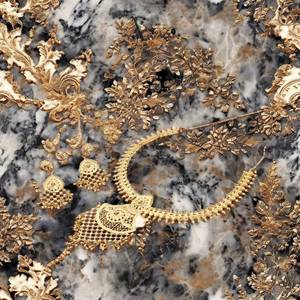 Colliers de mode plaqués or micron 14K 18K 24K en gros, parure de bijoux au design traditionnel, colliers en laiton plaqué or micron - Product Image 5