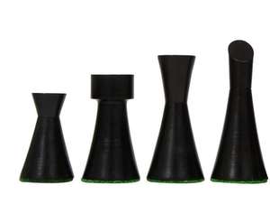 Pions d'échecs modernes minimalistes de qualité supérieure, série Midnight, en bois d'ébène, roi de 3,4 pouces, au meilleur prix - Product Image 2