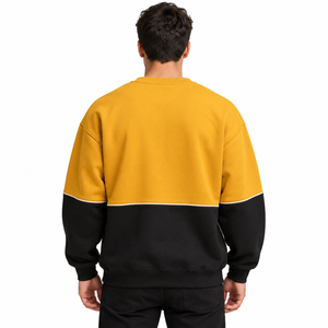 Sweat-shirt oversize pour homme, pull en coton personnalisé, col rond, tissu doux, coupe décontractée, vêtements streetwear décontractés, vente en gros OEM - Product Image 2