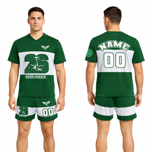 Maillot de football personnalisé de l'Arabie Saoudite 2026 – Ensemble vert pour l'équipe, tenue d'entraînement, vente en gros de vêtements de sport pour le Moyen-Orient - Product Image 1