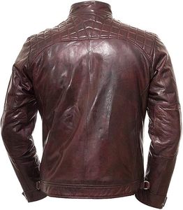 Chaqueta de Cuero para Hombre de Alta Calidad, Talla 6XL, con Tela de Lona, Bolsillos Decorativos, Personalizada, Expresa tu Individualidad - Product Image 3