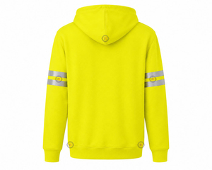 Sudadera con Capucha Protectora para Motociclistas, de Alta Visibilidad, Resistente al Viento, con Forro Polar de Algodón Resistente a la Abrasión, Reflectante, para Motociclistas Urbanos - Product Image 2