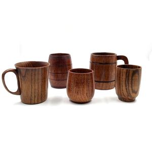 Taza de café de madera de acacia de alta calidad, ecológica, hecha a mano, para té, cerveza, accesorio de vajilla de madera personalizado. - Product Image 6