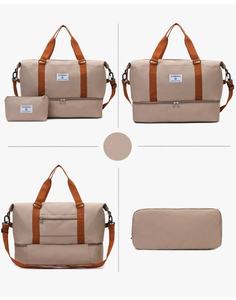 กระเป๋าเดินทางกีฬาขนาดใหญ่แบบขยายได้ กันน้ำ มีซิป สำหรับฟิตเนส โยคะ วันหยุดสุดสัปดาห์ มีช่องใส่รองเท้า พกพาสะดวก ทำจากไนลอน - Product Image 5