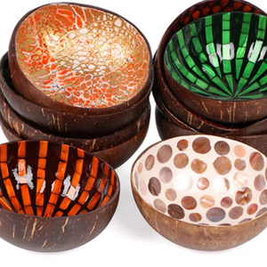 Tazón de Coco Hecho a Mano, Personalizado, Grabado, para Ensaladas y Frutas, de Vietnam, Ecológico y Único, Venta al Por Mayor a Precio Económico - Product Image 3