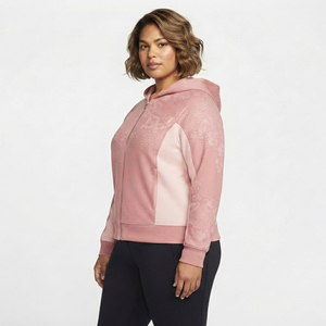 Plus Size Women's Printed Hooded Zip-Up Fleece Sweatshirt Casual Winter Wear French Terry Hooded <b>Jacket</b> Women Crop Zipper Hoodie - Product Image 3