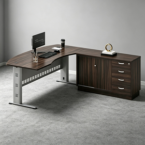AY <b>Office</b> System V-QMB 55-SET 6 Feet Manager Commercial <b>Office</b> <b>Table</b> Sleek Modern Melamine Laminated L-shaped Executive 1 Year - Product Image 2