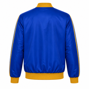Veste coupe-vent personnalisée Sigma Gamma Rho Sorority avec logo brodé bleu et or, style décontracté pour femme, avec doublure en polyester - Product Image 3