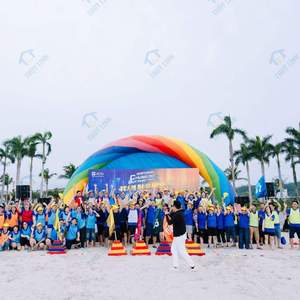 ซุ้มโค้งเป่าลม Thuy Linh Easy Rainbow สำหรับกิจกรรมสร้างทีม พิมพ์ลายด้วย UV ผลิตในเวียดนาม ขนาดใหญ่กว่า 12 ฟุต พร้อมปั๊มลมไฟฟ้า สำหรับกิจกรรมกลางแจ้ง - Product Image 5