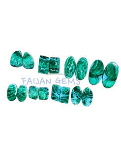 Crisocola natural y malaquita, piedras preciosas de cabujón sueltas, cristales pulidos de todos los tamaños para la fabricación de joyas - Product Image 1