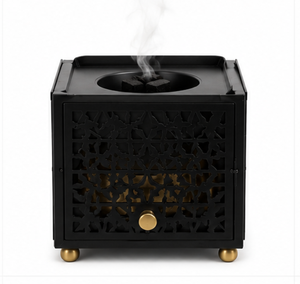 Quemador de incienso metálico con diseño decorativo recortado, soporte para carbón, quemador de fragancia árabe para el hogar, para Oud y Bakhoor - Product Image 2