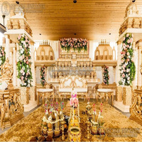 Mandap de mariage moderne et durable en fibre, thème sud-indien, emballage personnalisé, marque Shobha Jain Impex, nouveau design, livraison rapide