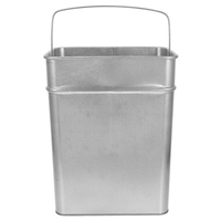 Poubelle à déchets galvanisée personnalisée, variété exclusive de poubelles en métal forgé à la main avec couvercle, outils de nettoyage ménager