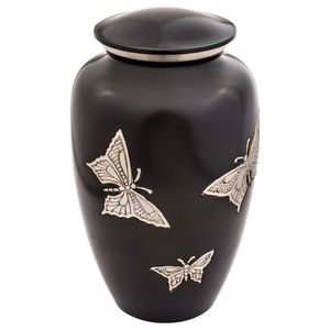 Slim Profile Aluminum Urn for Human Ashes Adult Size - Narrow Width Metal Cremation Urn - Thin Body <b>Memorial</b> <b>Vase</b> for Funeral - Product Image 2