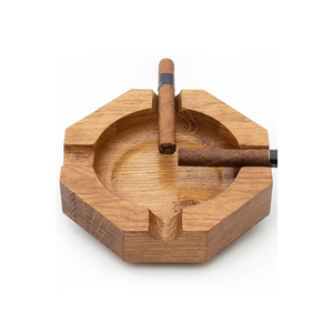 Luxury Handcrafted Solid Wood Cigar <b>Ashtray</b> 4 Slot Square Cigarette Ash Tray For Men Premium Home Office Decor & Outdoor - Product Image 3