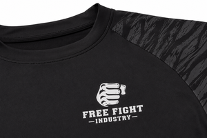Rashguard à manches longues pour homme Free Fight Industry, noir, séchage rapide, respirant, écologique, UPF50+, antibactérien, entraînement MMA BJJ - Product Image 6