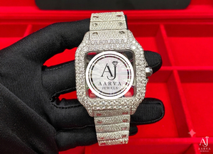 Montre mécanique de luxe Miyota, cadran carré, cristal, bracelet de 20 mm, acier inoxydable de 41 mm, bracelet en pierres précieuses, montre-bracelet unisexe, cadeau - Product Image 3