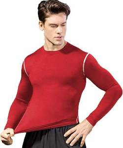 Men's Full Sleeve Compression Shirt Red White Green Quick Dry Sport Top Long Sleeve <b>Athletic</b> Wear - Product Image 5