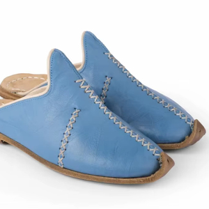 Handmade Leather <b>Slippers</b> - <b>Moroccan</b> Turkish Style Shoes - Product Image 1