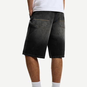Custom Men’s Baggy Denim <b>Shorts</b> Vintage Washed <b>Black</b> <b>Jean</b> <b>Shorts</b> Loose Fit Knee Length Streetwear Jorts Wholesale - Product Image 6