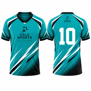Camiseta de Fútbol Personalizada Original con Cuello en V, Mangas Cortas, Transpirable, de Secado Rápido, 100% Poliéster, con Logotipo del Equipo Personalizado - Product Image 6