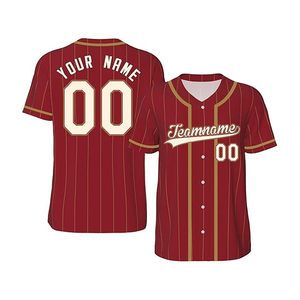 Reasonable Rate Best Fabric Unisex Baseball Jersey Custom Made Fully Stylish Short Sleeves Breathable Moisture-Wicking V-neck - Product Image 1