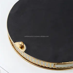 Plateau en métal décoratif, design zen asiatique, multifonctionnel, écologique, pour une utilisation festive, décoration de Noël, Zahid Exports - Product Image 3