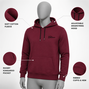 Winter Exercise Fitness Wear 100% Cotton <b>Fleeced</b> <b>Thick</b> <b>Men</b> Hoodie Regular Fit Solid Color Plus Size Breathable Quick Dry - Product Image 3