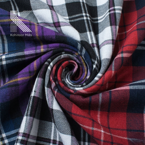 Tela de Algodón 100% Teñida con Hilo, Efecto Piel de Durazno, Transpirable, Absorbente de Humedad, Peso Medio, para Ropa Casual Moderna - Product Image 4