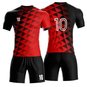 Ensemble de maillots de football pour adultes, uniforme de football pour enfants et hommes, tenue d'entraînement de football à manches courtes, maillot de football et short - Product Image 1
