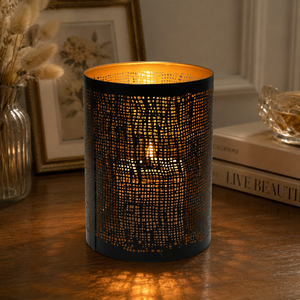 Porte-bougie décoratif en métal, lanterne pour bougie chauffe-plat, décoration d'intérieur, centre de table, éclairage romantique, cadeau pour mariage ou fête - Product Image 4