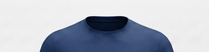 T-shirt à manches courtes pour homme, bleu marine, col rond, coupe classique, 100% polyester, couleur unie, évacuation de l'humidité, toutes saisons - Product Image 6