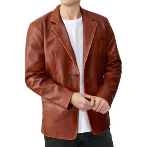 เสื้อเบลเซอร์หนังสุดหรู ดีไซน์เรียบหรู ปิดด้วยกระดุม สวมใส่สบายตลอดวัน - Product Image 3