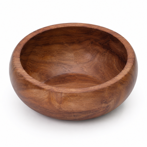 Bol à salade artisanal en bois d'acacia, bol à fruits en bois naturel, grande vaisselle de cuisine artisanale, vaisselle de table décorative, cadeau décoratif - Product Image 1