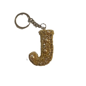 Porte-clés de créateur en perles de rocaille, breloque de sac brodée colorée, porte-clés perlé fait main élégant, décoration de sac à main raffinée - Product Image 5
