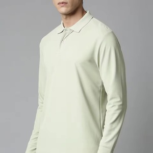 Camisetas deportivas de manga larga de material duradero para tenis y golf, polo que absorbe el sudor y antiencogimiento, camisetas tipo polo para hombre. - Product Image 6
