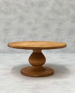 Custom finish Round Wood <b>Cake</b> <b>Stand</b> Handmade Pedestal Dessert Display for Wedding Birthday Party for hotel home - Product Image 2
