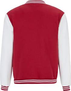 Blousons universitaires tendance pour hommes avec poches latérales, fermeture éclair frontale, poignets élastiques, veste sweat-shirt épaisse pour l'hiver, polyvalente pour superposer - Product Image 1