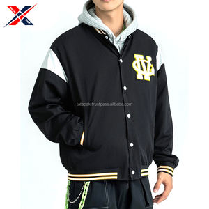 High Quality Fresh Varsity <b>Jacket</b> Made With <b>Denim</b> Fabric Breathable Comfortable Casual And Party Outer Wear For Men - Product Image 5